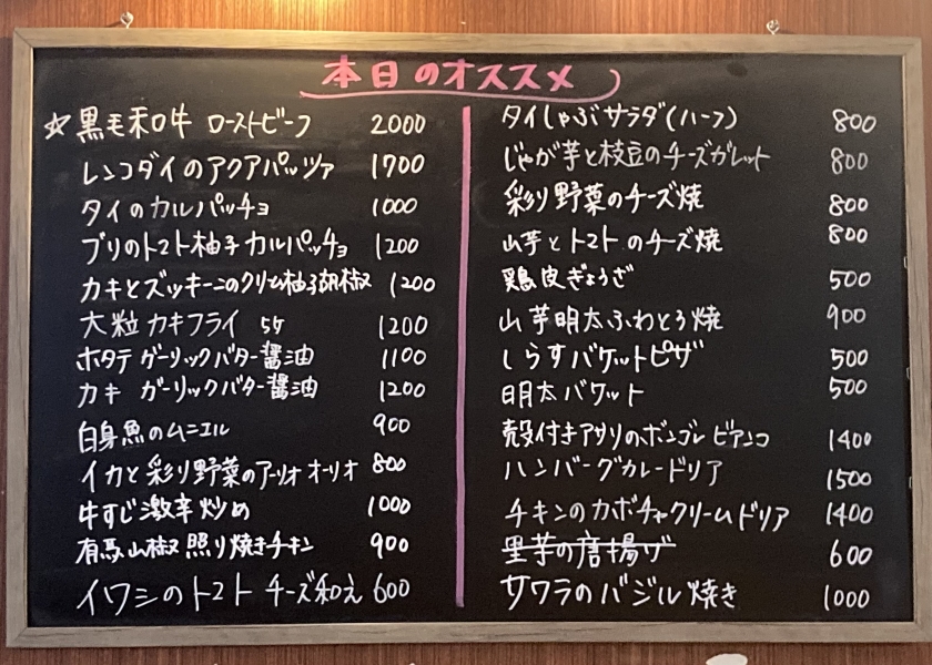 本日のおすすめパネル