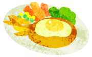 ハンバーグのイラスト