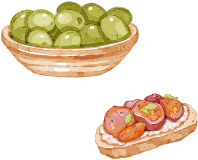 ブルスケッタのイラスト