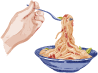 パスタのイラスト