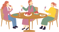 宴会のイラスト